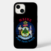 MAINE PINE TREE STATE FLAG Case-Mate iPhone CASE (Achterkant)