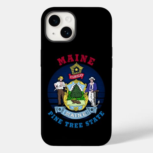 MAINE PINE TREE STATE FLAG Case-Mate iPhone CASE (Achterkant)