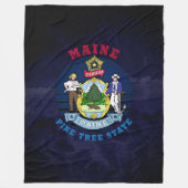 MAINE PINE TREE STATE FLAG FLEECE DEKEN (Voorkant)