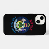 MAINE PINE TREE STATE FLAG iPhone HOESJE (Achterkant horizontaal)
