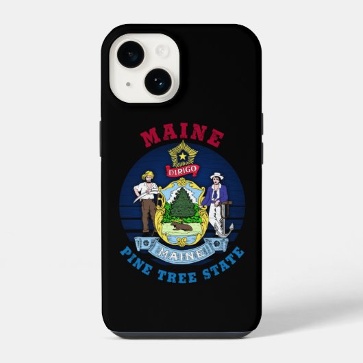 MAINE PINE TREE STATE FLAG iPhone HOESJE (Achterkant)