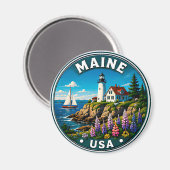 Maine Pine Tree State Kusttrots Magneet (Voorkant / Achterkant)