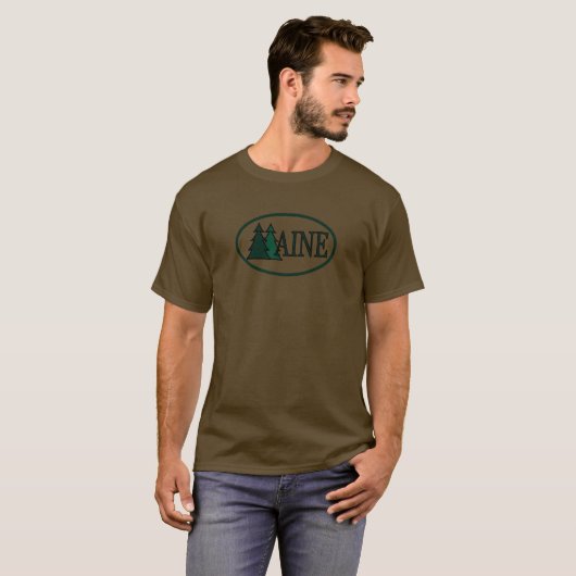 Maine Pine Trees II T-shirt (Voorkant volledig)