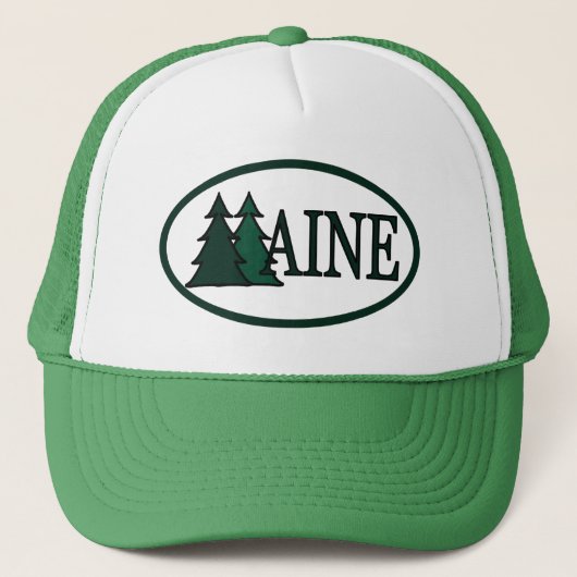 Maine Pine Trees II Trucker Pet (Voorkant)