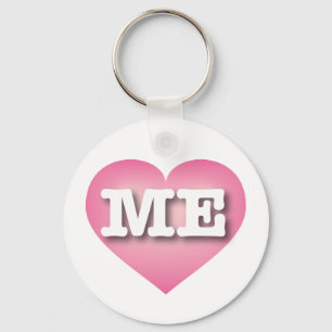 Maine PInk Fade Heart - Ik hou van me Sleutelhanger