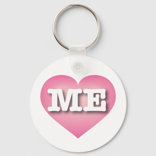 Maine PInk Fade Heart - Ik hou van me Sleutelhanger (Voorkant)