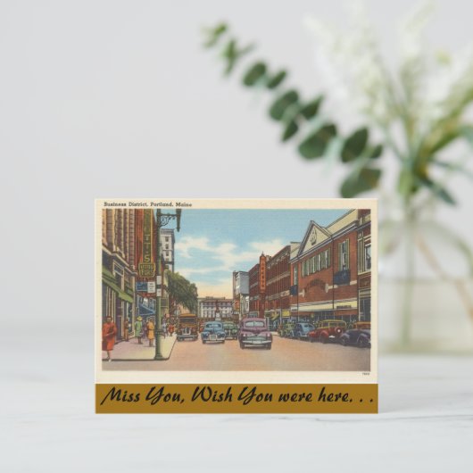 Maine, Portland, Downtown Briefkaart (Staand voorkant)