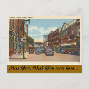 Maine, Portland, Downtown Briefkaart