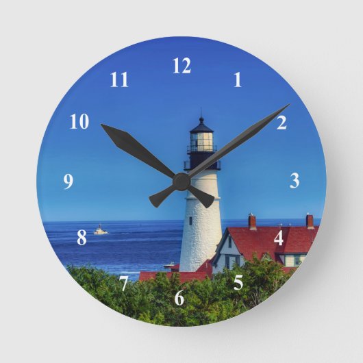 Maine Portland Head-foto Ronde Klok (Voorkant)