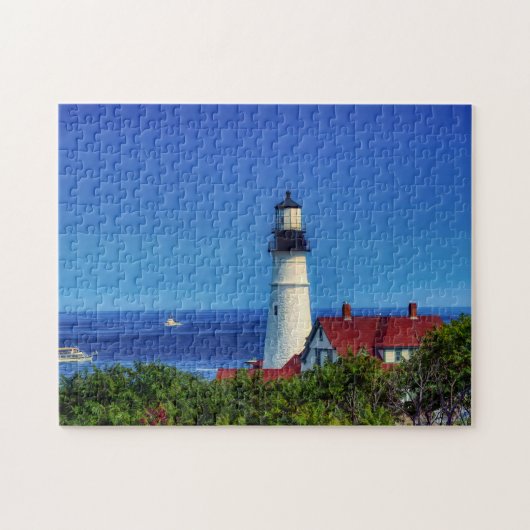 Maine Portland Head Light Foto Legpuzzel (Horizontaal)