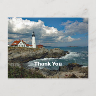 Maine Portland Head Lighthouse Foto Bedankt Briefkaart