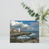 Maine Portland Head Lighthouse Foto Bedankt Briefkaart (Staand voorkant)