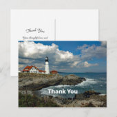 Maine Portland Head Lighthouse Foto Bedankt Briefkaart (Voorkant / Achterkant)