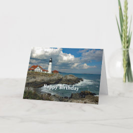 Maine Portland Head Lighthouse Foto Birthday Kaart
