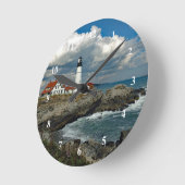 Maine Portland Head Lighthouse Foto Ronde Klok (Hoek)