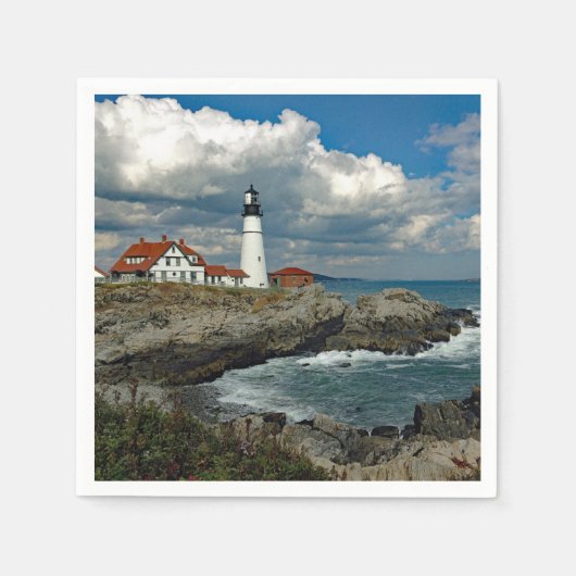 Maine Portland Head Lighthouse Foto Servet (Voorkant)