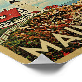 Maine Poster Vintage Travel Lighthouse Poster (Hoek)