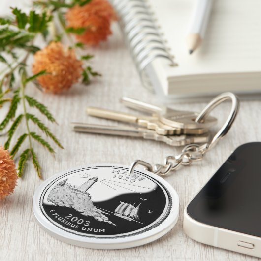 Maine Quarter Sleutelhanger (Voorkant Rechts)