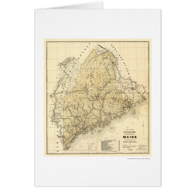 Maine Railroad Map 1899 (Voorkant)