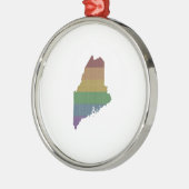 Maine Rainbow Gay Pride Metalen Ornament (Links)