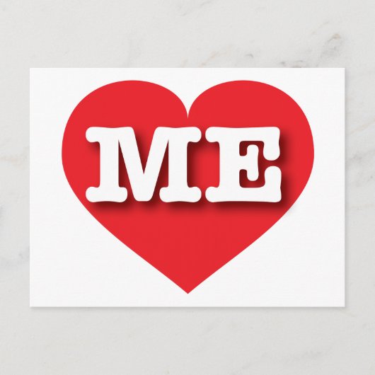 Maine Red Heart - Ik hou van me Briefkaart (Voorkant)