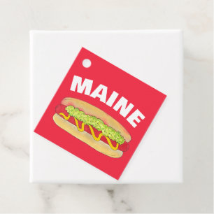 Maine Red Snapper Hotdog Portland ME Food Cookout Bedankjes Labels