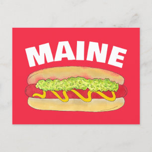 Maine Red Snapper Hotdog Portland ME Food Cookout Briefkaart