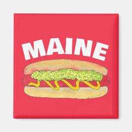 Maine Red Snapper Hotdog Portland ME Food Cookout Magneet