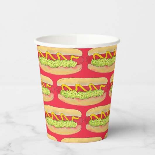 Maine Red Snapper Hotdog Portland ME Food Cookout Papieren Bekers (Links)