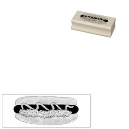 Maine Red Snapper Hotdog Portland ME Food Cookout Rubberstempel