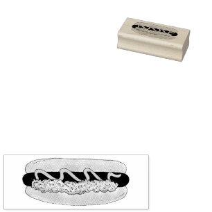 Maine Red Snapper Hotdog Portland ME Food Cookout Rubberstempel