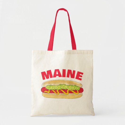 Maine Red Snapper Hotdog Portland ME Food Cookout Tote Bag (Voorkant)
