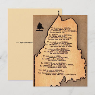 Maine Reisverslag Prentbriefkaart Briefkaart