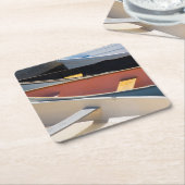 Maine, Rockland. Kleurrijke boten in Rockland Kartonnen Onderzetters (Schuin)