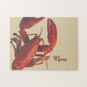 Maine rode kreeft gepersonaliseerde puzzel legpuzzel (Horizontaal)