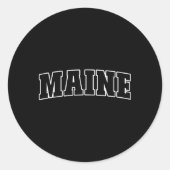 Maine Ronde Sticker (Voorkant)