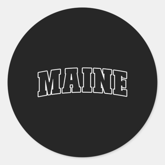 Maine Ronde Sticker (Voorkant)