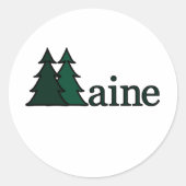 Maine Ronde Sticker (Voorkant)