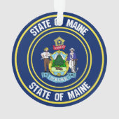 Maine Round Emblem Ornament (achterkant)