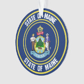 Maine Round Emblem Ornament (voorkant)