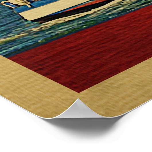 Maine Sailboot Vintage Travel Poster (Hoek)