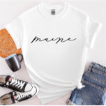 Maine Script State Women's T-Shirt<br><div class="desc">We voegen altijd dagelijks nieuwe design toe!</div>