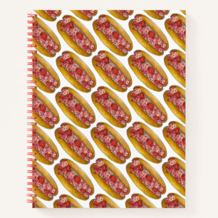 Maine Seafood Foodie Lobster Roll Sandwich Notitieboek