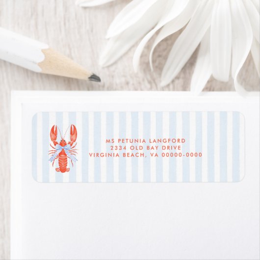 Maine Squeeze Coastal Lobster Bridal Shower Sign  Etiket (Insitu)