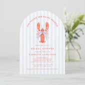 Maine Squeeze Coastal Lobster Bruiloftsborrel Kaart (Staand voorkant)