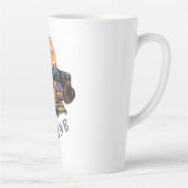 Maine Staat Omtrek Blokhut Eland Latte Mok (Rechts)