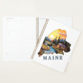 Maine Staat Omtrek Blokhut Eland Planner (Display)
