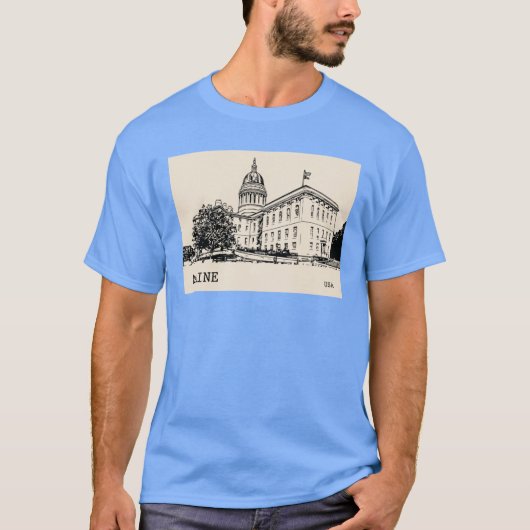 Maine Staat USA Oversized T-shirt (Voorkant)