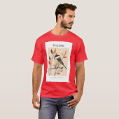 MAINE Staatsvogel Chickadee T-shirt (Voorkant volledig)