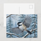 Maine State Bird met zwarte kap Briefkaart (Voorkant / Achterkant)